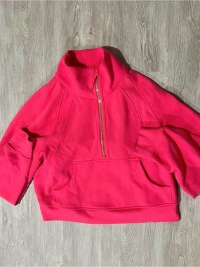 Lululemon Scuba Oversized Funnel Neck Pink Gold M/L Like New